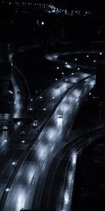 Road,Traffic,Movement,Night City,Grey,Night