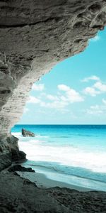 Rock,Bank,Paradise,Shore,Cave,Nature,Sea