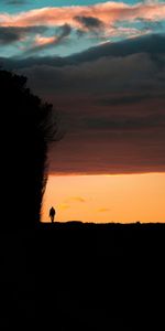 Silhouette,Solitude,Rocheux,Rocher,Sombre