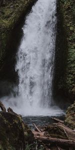 Rock,Flow,Stream,Water,Waterfall,Spray,Nature