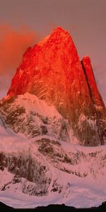 Rock,Mountain,Vertex,Top,Evening,Argentina,Patagonia,Nature