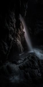 Rock,Nature,Waterfall,Cave,Dark