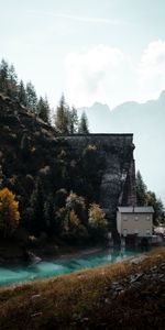 Rock,Rivers,Nature,House