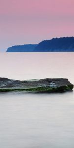 Rock,Shore,Bank,Fog,Smooth,Moss,Signature,Mountains,Surface,Shroud,Nature,Stone,Silence