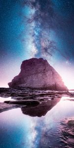 Rock,Starry Sky,United States,Davenport,Usa,Nature,Milky Way