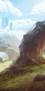 Rocks,Art,Arch,Cave,Futurism,Fantasy