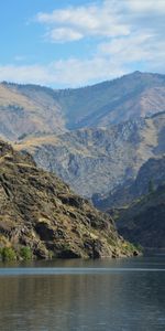 Rocks,Lake,Coast,Slope,Nature