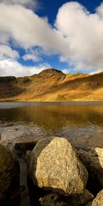 Rocks,Lake,Shore,Bank,Nature,Stones,Water