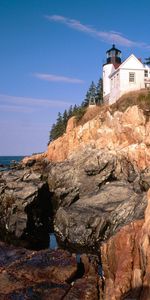 Naturaleza,Las Rocas,Rocas,Parque Nacional,Acadia,Faro,Mar