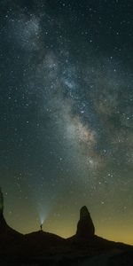 Las Rocas,Rocas,Linterna,Noche,Silueta,Miscelánea,Misceláneo,Cielo Estrellado