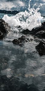 Rocks,Nature,Water,Sea,Spray,Splash