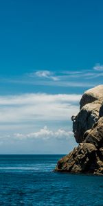 Rocks,Shore,Bank,Horizon,Sea,Nature