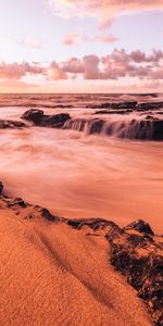 Naturaleza,Nubes,Ondas,Rocas,Orilla,Banco,Las Rocas,Mar,Playa