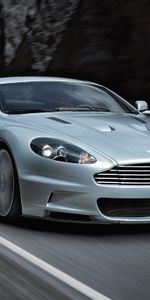 Rocks,Speed,Dbs,2008,Grey Metallic,Metallic Gray,Auto,Cars,Aston Martin,Front View,Sports