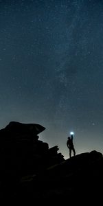 Rocks,Starry Sky,Spectral,Silhouette,Dark