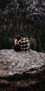 Rocks,Vertex,Top,Pair,Mountains,Couple,Love