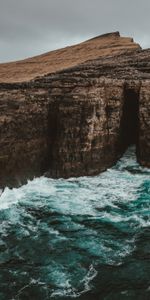 Rocks,Waterfall,Foam,Faroe Islands,Watnavegur,Flow,Nature