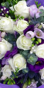 Roses,Registration,Typography,Bouquet,Decoration,Lisianthus Russell,Lisiantus Russell,Flowers,Lilac,Freesia