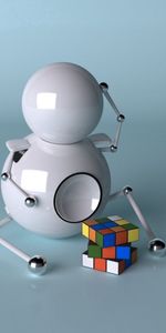 Rubik,Cube,Robot,3D