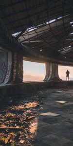 Ruin,Buzludzha,Human,Person,Bulgaria,Ruins,Loneliness,Cities