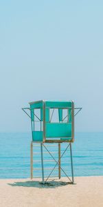 Stand,Cabine,Horizon,Sable,Divers,Mer,Plage