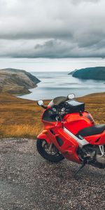 Montagnes,Bicyclette,Mer,Vélo,Honda,Motocyclette,Voyage,Moto