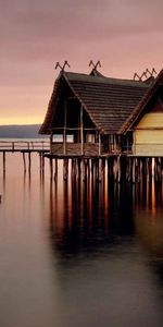 Sea,Landscape,Houses