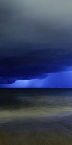 Sea,Landscape,Lightning