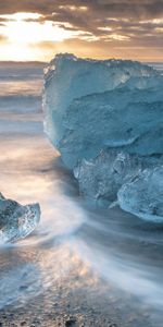 Glace,Mer,Coucher De Soleil,Paysage