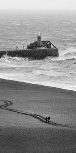 Sea,Miscellanea,Bw,Lighthouse,Miscellaneous,Chb,Waves