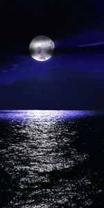 Sea,Moon,Night,Landscape