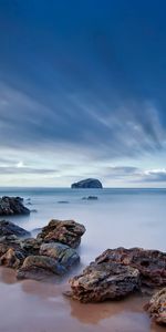 Sea,Nature,Stones,Sky,Beams,Rays,Sand