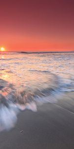 Nature,Ondulations,Sable,Coucher De Soleil,Mer,Plage