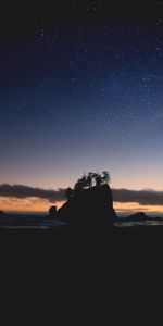 Mar,Roca,Oscuro,Noche,Playa