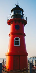 Sea,Pier,Lighthouse,Nature