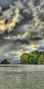 Sea,Rainbow,Landscape