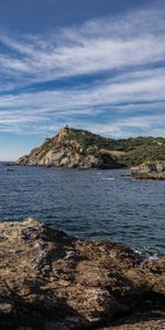 Sea,Rock,Break,Precipice,Lumps,Blocks,Nature