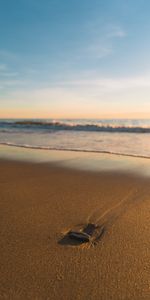 Naturaleza,Ondas,Arena,Piedra,Una Roca,Mar,Playa