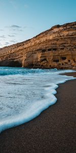 Sea,Rocks,Coast,Nature,Waves,Sand,Beach