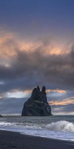 Sea,Rocks,Shore,Bank,Waves,Nature,Beach