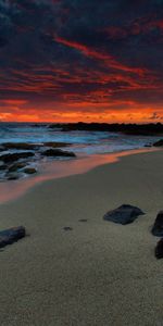 Sea,Sky,Beach,Night,Nature