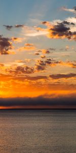 Puesta Del Sol,Sol,Nubes,Horizonte,Naturaleza,Mar