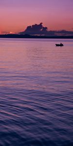 Mar,Crepúsculo,Oscuro,Oscuridad,Bote,Silueta,Un Barco