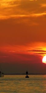 Yachts,Paysage,Coucher De Soleil,Mer