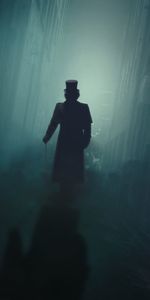 Shadow,Hat,Cane,Lane,Leave,Fog,Night,Silhouette,Dark