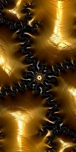 Shine,Brilliance,Relief,Surface,Raised,Gold,Fractal,3D