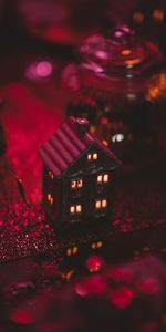 Shine,Christmas,Decoration,Holidays,New Year,Light,Lodge,Small House