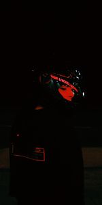 Shine,Light,Helmet,Dark,Face