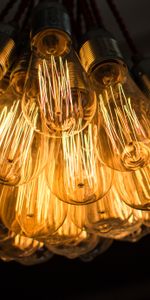 Shine,Light,Miscellanea,Light Bulbs,Filament,Glower,Edison Lamps,Miscellaneous,Chandelier,Electricity