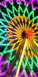 Shine,Light,Miscellanea,Miscellaneous,Long Exposure,Ferris Wheel,Attraction,Neon